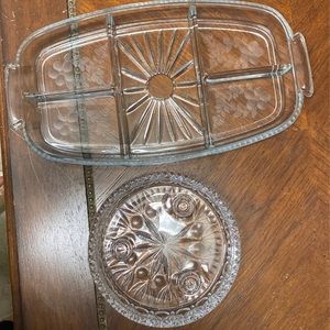Old glassware set of two